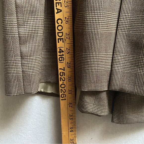 Vintage Maska Made in Italy Pure New Wool one button houndstooth blazer Sz 42 - Picture 13 of 14